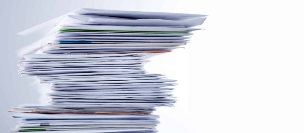 pile of direct mail